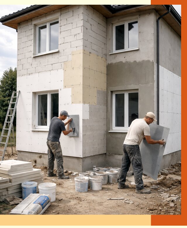 Утепление дома из газобетона в Казани от 4459 руб./м² — заказать у ТепломастерКзн